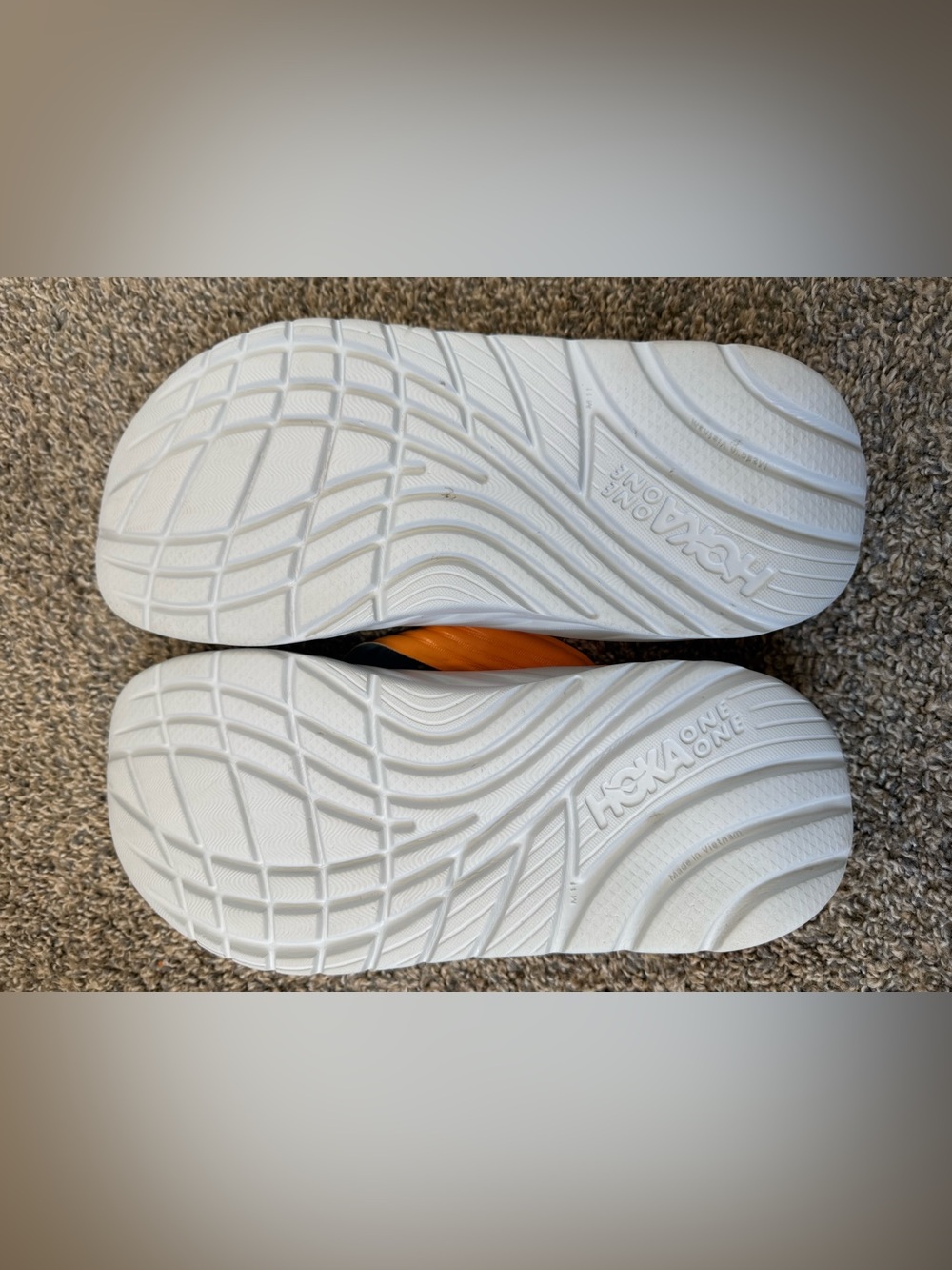 Hoka size 11 men’s Orange and Blue Flip-Flop Sandals - Picture 4 of 4